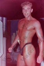 Handsome Man Muscular beefcake gay interest  original 35mm Negative Ec18