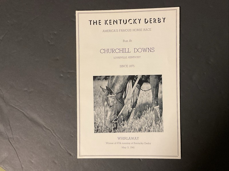WHIRLAWAY 1941 ORIGINAL KENTUCKY DERBY CLIPPING KENTUCKY DERBY