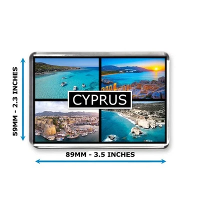 Cyprus - Jumbo Fridge Magnet - Exclusively By Mashed Designs
