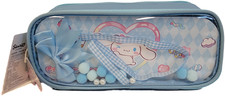 Pencil Case Hello Kitty  Friends Cinnamoroll Clear 2-Zipper Pouch Bag 8x5" NEW