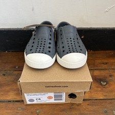 Native Kids Jefferson Slip-On Rubber Sneakers Gravity Grey Shell White - Size c6
