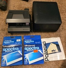 Vintage Polaroid Spectra System Instant Film Camera Case  Film x2 New 