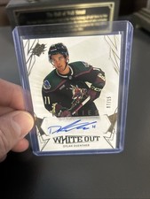 ‘22-23 UD SPx White Out Rookies Auto Gold Dylan Guenther WOR-DG Coyotes 7/15