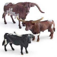 Texas Longhorn Stier realistisch Langhorn-Rinderfigur realistisches Design