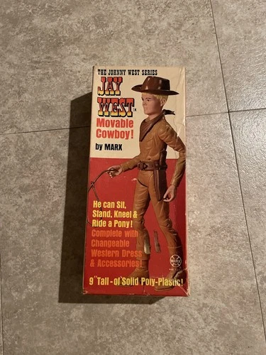 Marx Jay West Best Of The West Movable Cowboy Action Figure With Box Johnny West