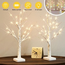 2Pcs LED Twig Birch Table Tree Light Up Branch Lights Desktop Dinner Lamp Warm