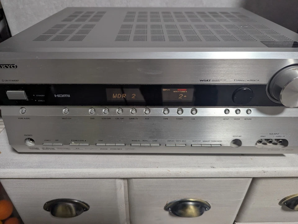 Onkyo TX-SR606 7.1 Dolby Surround AV Receiver, 4x HDMI, 550 Watt ( High End ? ) - Bild 3 von 4