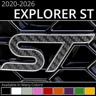 BocaDecals ST Carbon Fiber Emblem Decal Inserts 2020-2026 Ford Explorer ST