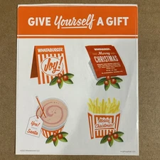 12 Pcs Whataburger Collectible Limited Stickers Christmas Holiday Gifts Theme