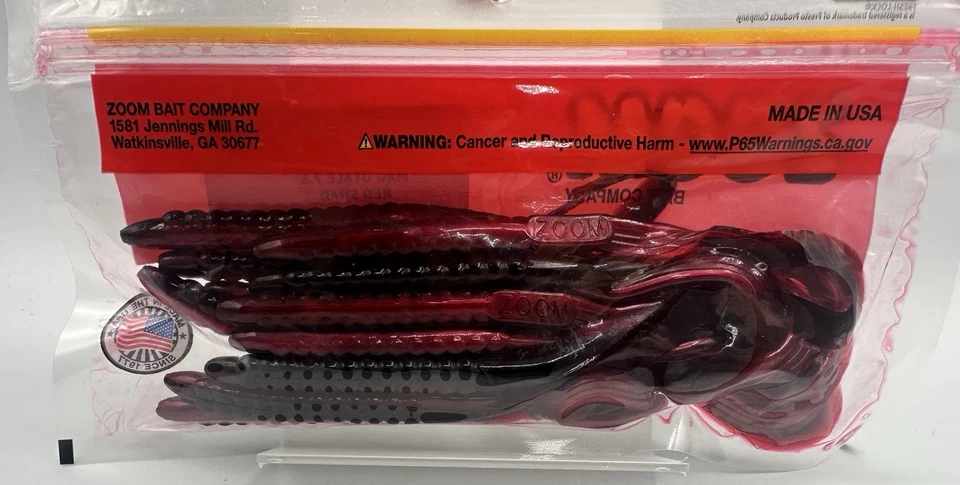 Zoom Mag U-Tale 7.5" Red Shad Super Salt Plus 15 Pack Bass Love Em… - Image 2 of 2