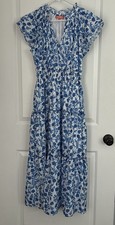Anthropologie Dress, THML Large, Cottagecore, Granny chic, Boho, Blue And White