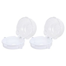 2Pcs White Stove Knob Covers Durable Child Proof Lock Kitchen Safety Guard