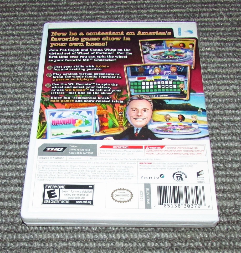 Wheel of Fortune for Nintendo Wii Complete Fast Shipping - Image 2 of 2