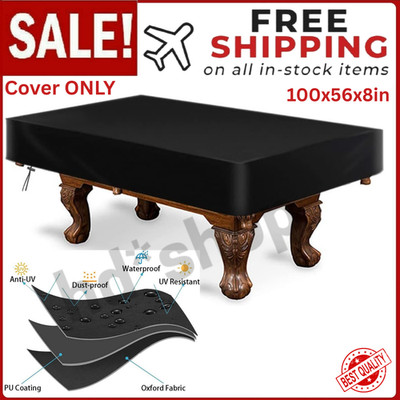 Billiard Pool Table Cover Pool Table Cover Waterproof (8Ft: 100 X 56 X 8In)