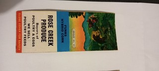 Rose Creek Minnesota Produce Poultry Bobtail Matchcover Lot 949 No Tariff Fee