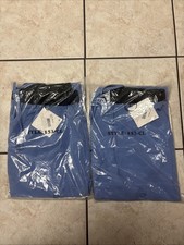  2 - NWT JDM Uniforms Divine Stretch Light Blue Scrub Pants with Black Band - L