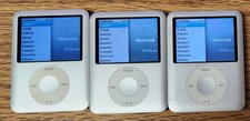  Lot of 3 Apple iPods Nano 3rd Gen - 4GB - Silver - 2" Screen - A1236