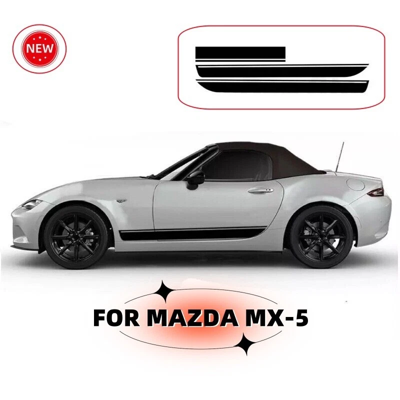 FOR MAZDA MX-5 Miata Roadster Car Graphics Car Hood Stripe Side Stickers Decals - Изображение 4 из 4