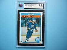 1982/83 O-PEE-CHEE NHL HOCKEY CARD #113 KEVIN LOWE KSA 9.5 NGM SHARP+ 82/83 OPC