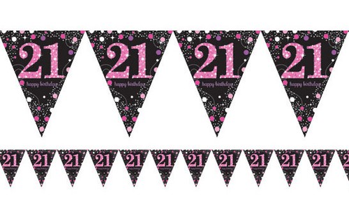 21. GEBURTSTAG - WEIBLICH - FOLIENBALLON DISPLAY - TISCH HERZSTÜCK - 8FT BANNER - Bild 4 von 6