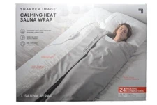 Sharper Image Calming Heat Sauna Wrap, 8 Heat Levels, 3 Massaging Vibrations