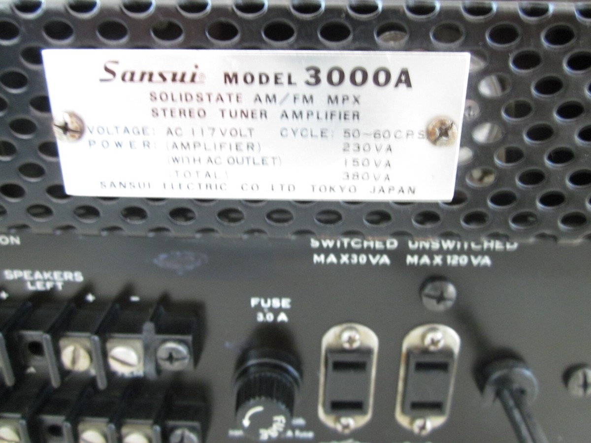 Vintage Sansui 3000A, 45W AM/FM Stereo ReceiveR POWER AMPLIFIER | eBay