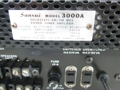 Vintage Sansui 3000A, 45W AM/FM Stereo ReceiveR POWER AMPLIFIER | eBay