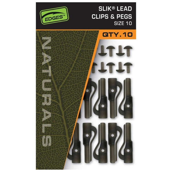 Fox Naturals Size Sz 10 Slik Lead Clip & Pegs - 10 Leadclips, KarpfenzubehöR-image