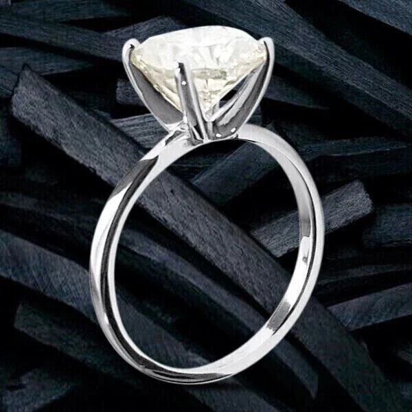 Cushion Cut 3.0Ct IGI Certified Lab Grown Diamond Solitaire Ring 14k White Gold - Image 3 of 4