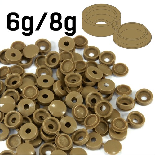 20 COLOUR SMALL PLASTIC HINGED SCREW FOLD OVER COVER CAPS 6g/8g Gauge M3.5 & M4 - Picture 64 of 81