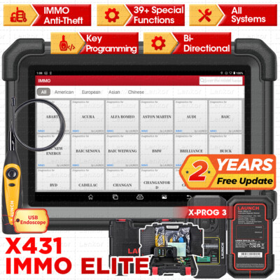Launch X431 IMMO ELITE PLUS PRO 5 Key Programming Full System Diagnostic Scanner