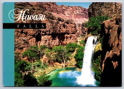 Havasu Falls Grand Canyon Postcard Havasupai Indian Reservation Waterfall