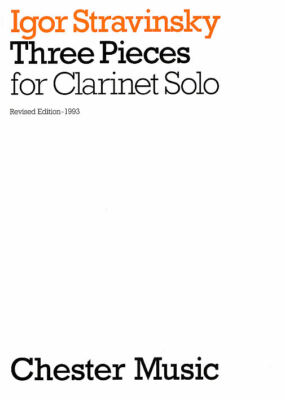 Three Pieces For Clarinet Solo Igor Stravinsky Clarinet  Book [Softcover]