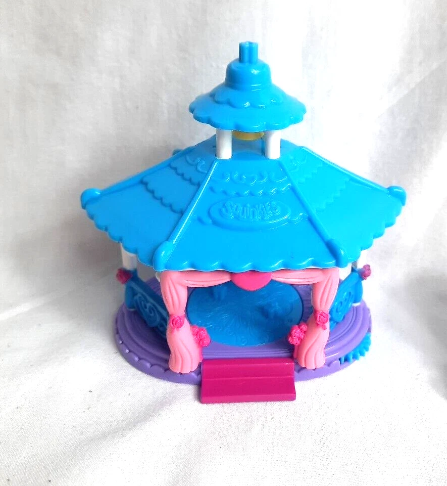  lote brinquedos bonecos carro gazebo squinkies carrage 