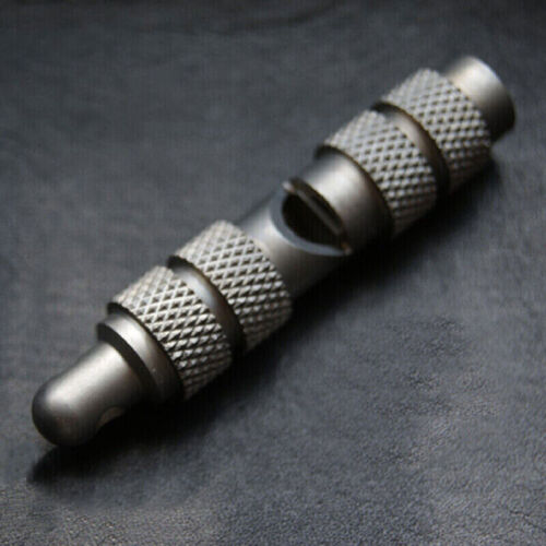 TC4 Titanium Alloy Whistle Necklace Pendant Creative High Frequency Tool EDC - Picture 1 of 6