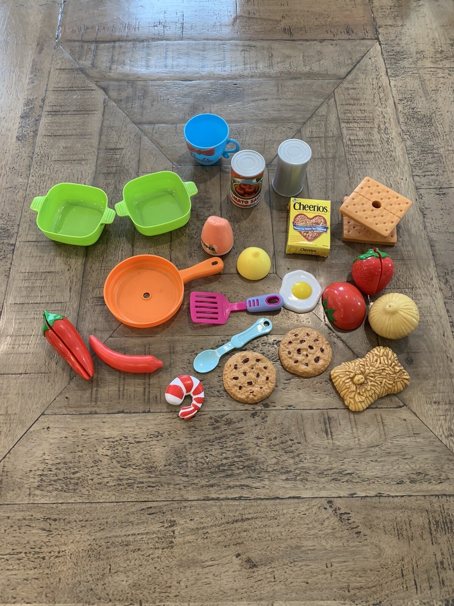 Vintage Food Toys 22 Piece Lot Pretend Play Utensils 80s 90s
