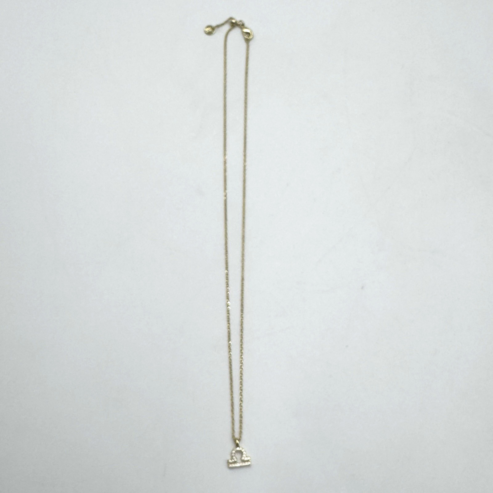 PAVOI Libra Pendant Necklace Slide Slider Adjustable Separate Closure Charm 18"