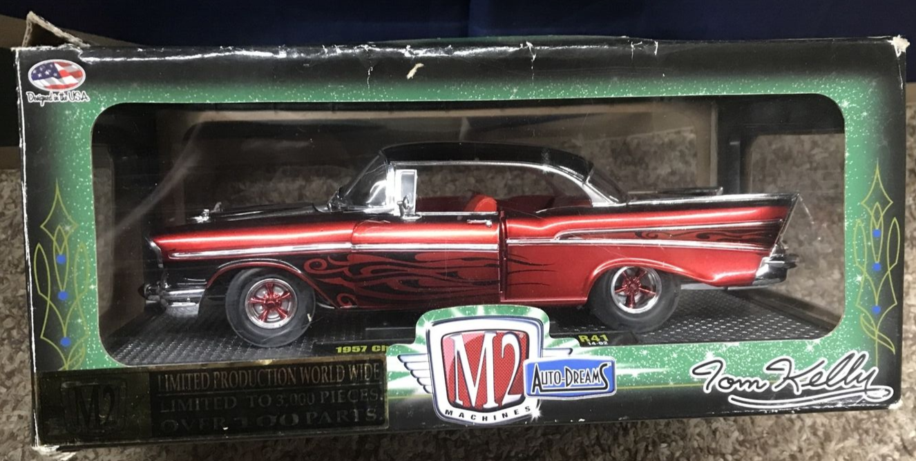 2014 M2 Tom Kelly 1957 Chevrolet Bel Air Hardtop 1 of 3,000 Diecast Car - NIB