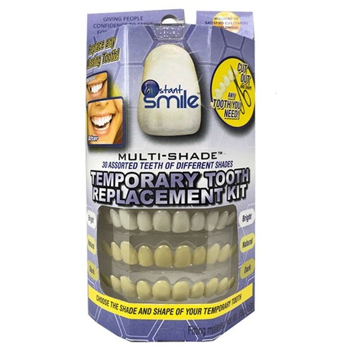 INSTANT SMILE MULTI-SHADE TEMPORARY REPLACEMENT TEETH KIT 3 SHADES 30 TEETH - Picture 3 of 3