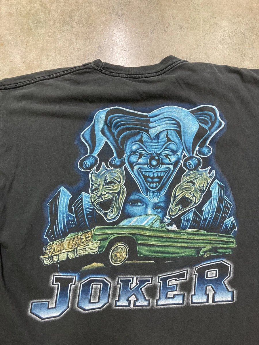 Vintage Joker Lowrider T shirt Chicano Mexican