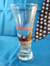 Vintage Budweiser Clydesdale 12oz Fluted Pilsner Beer Glass 2000 Anheuser- Busch