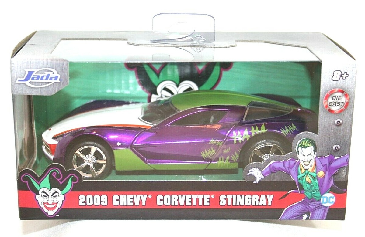 ミニカー The Joker 2009 Chevy Corvette Stingray DC Comics Diecast Collectible Toy: 1:24 2009 Chevy Corvette