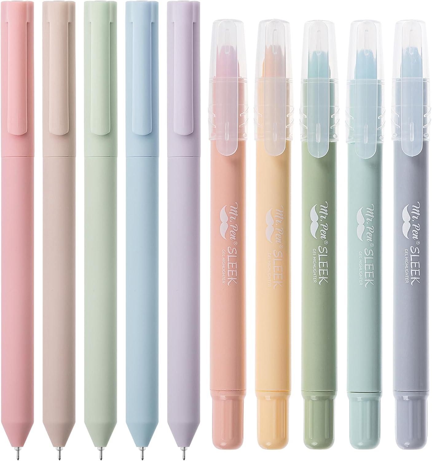 Bible Highlighters and Pens, 10 Pack, Gel Highlighters for Bible Journaling
