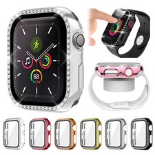 1x/2xFor Apple Watch Series 10 9 8 7 6-1SE Ultra Diamond Rugged Case Screen Film