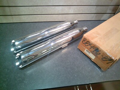 NOS Harley-Davidson 80496-07 Shotgun Style Accessory Slip-On Slash Out Mufflers
