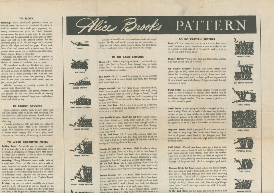 Vintage1946  Crocheted Square Alice Brooks Pattern 7074 Dresser Scarf Bedspread - Image 4 of 4