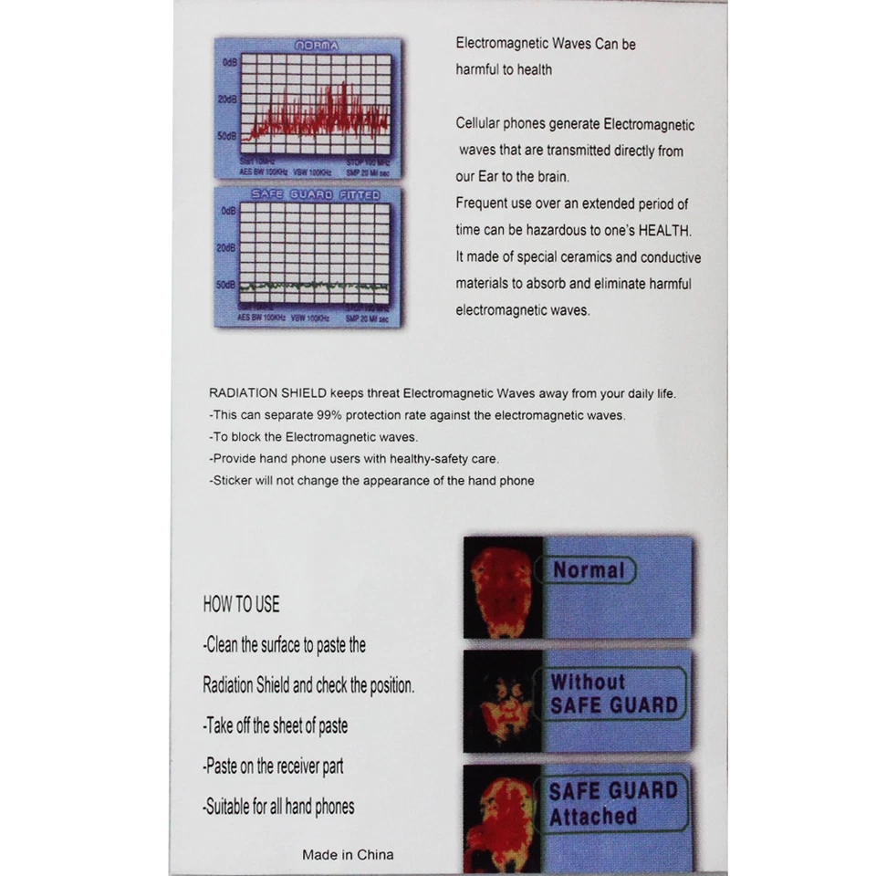 10X Anti Radiation Protection Shield Phone for Apple iPhone 8 8+ X XS XR XS MAX - Image 3 of 4