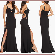NWD $248 Dress the Population [ Medium ] Brooke Twist Front Gown in Black #G1208