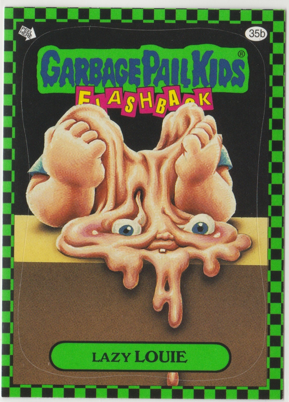 Gross Green Lazy Louie GPK 2010 Flashback Series 1 FB1 #35b