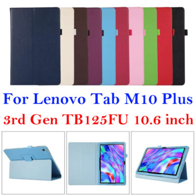 For Lenovo Tab M10 Plus 3rd Gen 10.6'' 125FU Leather Flip Folio Stand Case Cover
